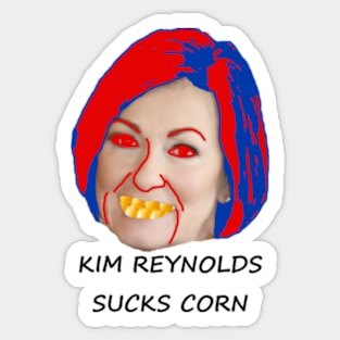 Kim Reynolds Sucks Corn Sticker